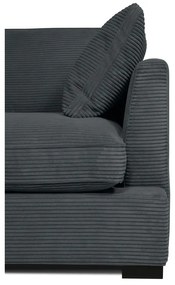 Сив диван от рипсено кадифе 266 cm Mobby – Scandic