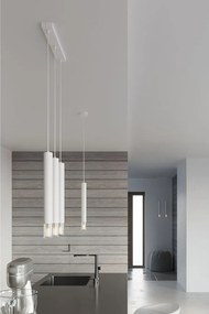 Бяло метално висящо осветително тяло ø 8 cm Vittoria – Sollux