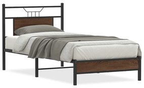 4106991 vidaXL Рамка за легло без матрак кафяв дъб 90x200 см инженерно дърво