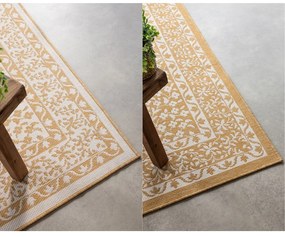 Външен килим в цвят жълта охра и кремаво 80x150 cm Gemini – Elle Decoration
