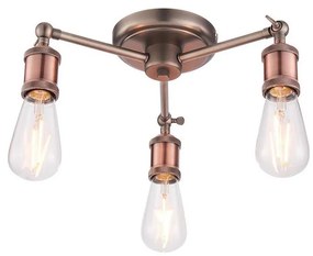 Endon 76124 - Точково осветително тяло HAL 3xE27/10W/230V матов хром/меден