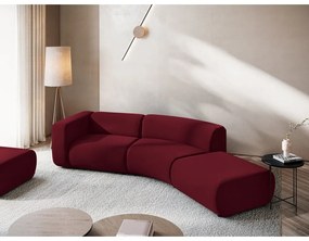 Бордо кадифен шезлонг (десен ъгъл) Ekahi – Makamii