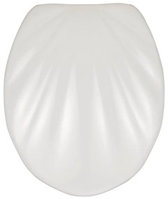 Бяла тоалетна седалка с лесно затваряне Premium , 45,5 x 38 cm Sea Shell - Wenko