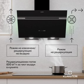 Klarstein Алина Вграден аспиратор, 70 см, 600 м³/h, Тих, ЕЕК А