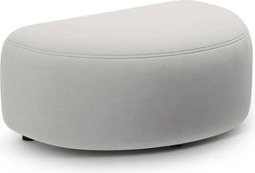 Светлосива кадифена табуретка Kate – Micadoni