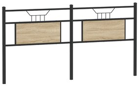 4106827 vidaXL Резервна табла за легло Дъб Сонома 160 cm Изработена дървесина и стомана