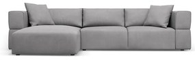 Светлосив ъглов диван, ляв ъгъл Esther – Milo Casa