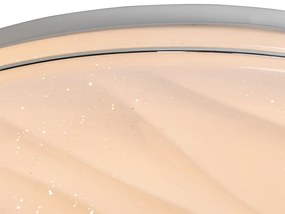 Таванна лампа бяла 38 см с LED с дистанционно управление - Damla