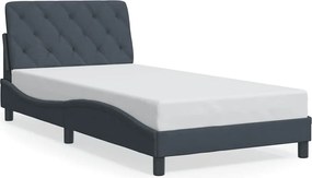 3207950 vidaXL Рамка за легло без матрак, тъмносива, 100x203 см, кадифе