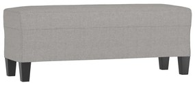 349451 vidaXL Пейка, светлосива, 100x35x41 см, плат