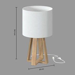 Нощна лампа atmosphera Molu, 35 cm - Сив