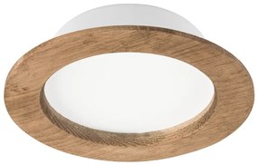 LED вградено осветително тяло WOODY SPOT LED/12,5W/230V 4000K орех Ø16 см