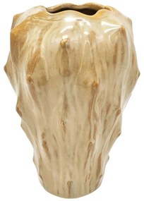 Пясъчнокафява керамична ваза, височина 23,5 cm Flora - PT LIVING