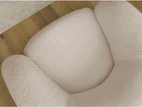 Бежово въртящо се кресло от прежда с примки от букле Elina – Bobochic Paris