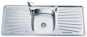 Кухненска мивка ICK 12050 D, алпака, два плота, със сифон, 120x50см