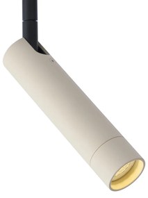 Модерен спот бежов с черно за релсова система 1-фазен - Iconic Ivy
