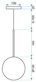 Пендел сфера 15cm APP1682-1CP