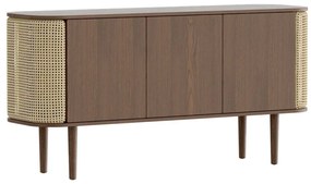 Нисък скрин с дъбов декор в естествено кафяво 150x75 cm Treasures - UMAGE