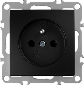 Единичен контакт със заземяване OSTE JNH001-G Black