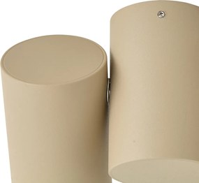 Moderne plafondspot taupe 2-lichts kantelbaar - Michael
