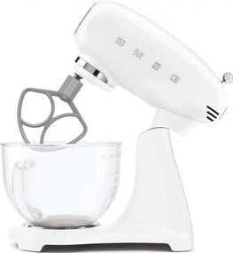 Планетарен миксер SMEG SMF15WHEU, 1000 W, 4.8 л, 10 скорости, Директно задвижване, Крачета против хлъзгане, Бял