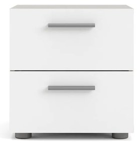 Бяло нощно шкафче в дъбов декор Pepe - Tvilum