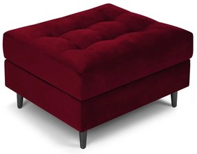 Столче за крака от червено кадифе Santo - Milo Casa