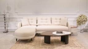 Ъглов разтегателен диван Milano Corner, цвят Кремав