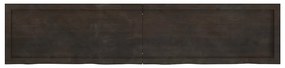 3156453 vidaXL Плот за маса тъмнокафяв 180x40x(2-6) см обработен масивен дъб