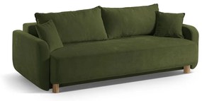 Зелен разтегателен диван с място за съхранение 231 cm Elen – Micadoni