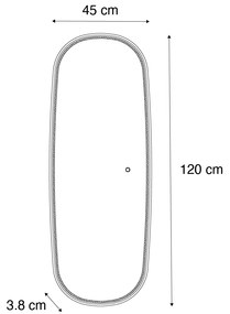 Модерно огледало за баня черно с LED и сензорен димер - Geraldien