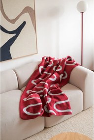 Червено одеяло 150x200 cm Swirl – noo.ma