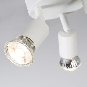 Модерен прожектор бял наклоняем кръгъл 3-светлина - Jeany