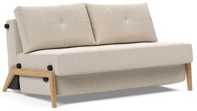 Бежов разтегателен диван, 96 x 147 cm Innovation Cubed Wood Linen Sand Grey