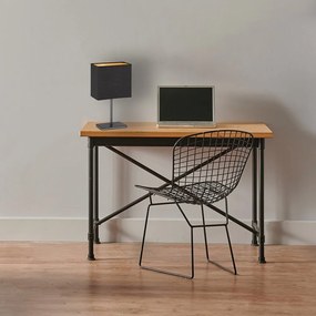 Черна настолна лампа с текстилен абажур (височина 30 cm) Kate – Fischer &amp; Honsel