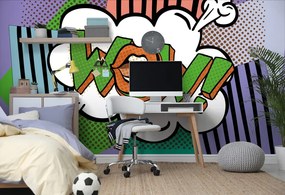Тапет – Стилен лилав поп арт - WOW!