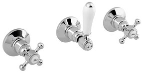 Вградена душ батерия в лъскаво-сребрист цвят (2 изхода) Antea – Sapho