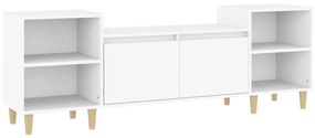 821188 vidaXL ТB шкаф, бял, 160x35x55 см, инженерно дърво