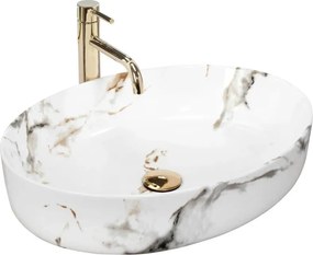 REA-U1232 - Мивка за плот QUEEN 41,5x55 cm керамика/имитация на камък