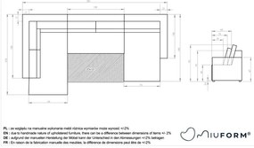 Сив ъглов разтегателен диван (U-образен) Homely Tommy - Miuform