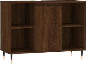 831627 vidaXL Шкаф за баня, кафяв дъб, 80x33x60 см, инженерно дърво