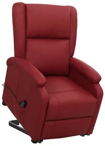329689 vidaXL Изправящ стол, виненочервен, изкуствена кожа