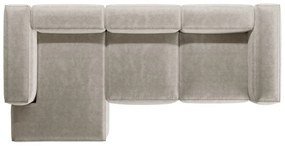 Бежов ъглов диван от рипсено кадифе (ляв ъгъл) Bergano – Cosmopolitan Design