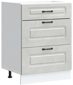 854283 vidaXL Кухненски шкаф, "Kalmar", бетонно сив, инженерно дърво