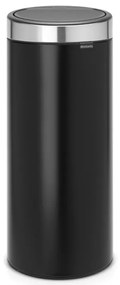Кош за боклук Brabantia Touch Bin New 650009, 30 л, Безшумно и плавно затваряне, Черен/инокс