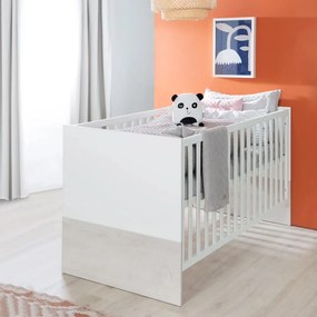 Детско легло в бяло и светлосиво 70x140 cm Julia - Roba