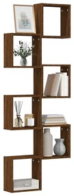 815887 vidaXL Стенни кубични рафтове 6 бр., кафяв дъб 30x15x30 cm