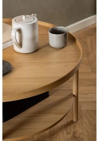 Кръгла масичка за кафе от декор от дъб в естествен цвят ø 80 cm Banbury – Actona