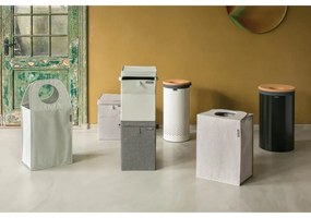 Кош за пране Brabantia 1000826, 60 л, Корков капак, Пълнене без отваряне, Вентилационни отвори, Черен