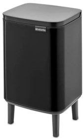 Кош за боклук Brabantia Bo Small Hi 1006645, 7 л, Повдигнат, Плавно и безшумно отваряне, Противоплъзгаща основа, Черен